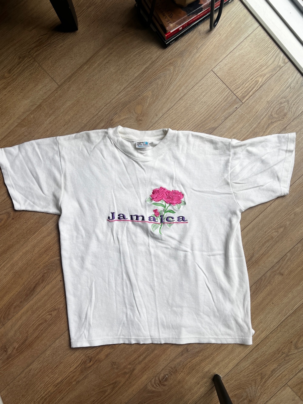 Vintage Jamaica Rose Cotton Tee Small